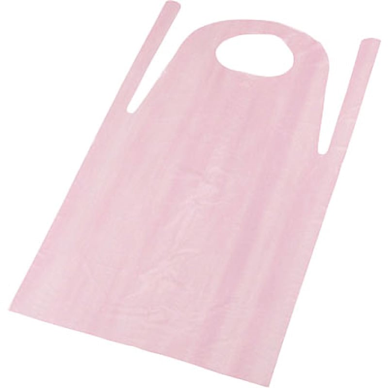 TAPE-P PE使い捨てエプロン TRUSCO ピンク色 幅70cm 1箱(50枚) TAPE-P