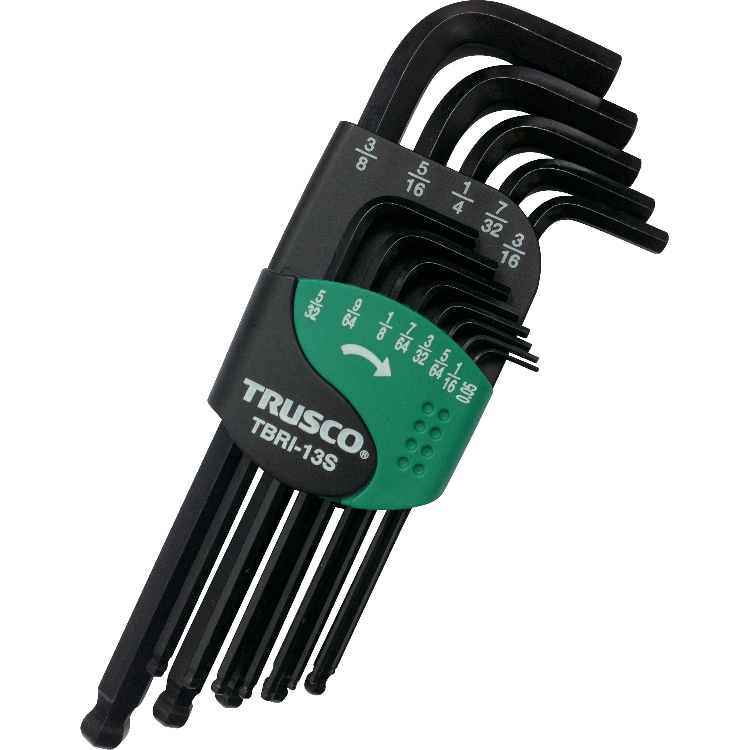 TBRI-13S ボールポイント六角棒レンチセット(インチタイプ) TRUSCO L型