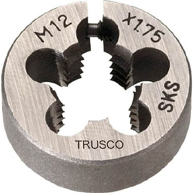 T25D-12X1.5 丸ダイス 25径 TRUSCO 合金工具鋼製 メートルねじ