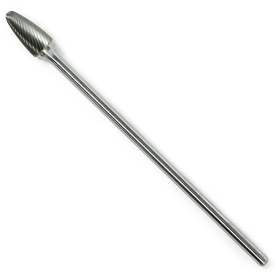 TB3C127SL150 超硬バー 砲弾型 TRUSCO ロー付 シングルカット シャンク径6mm刃径12.7mm  TB3C127SL150