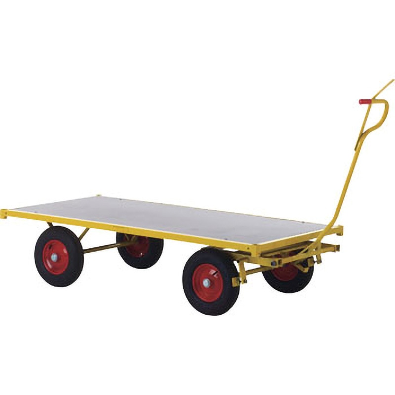 144104 固定ハンドル式 RAVENDO 荷重1200kg ストッパー付 ゴム車輪 荷台寸法2000×1000mm
