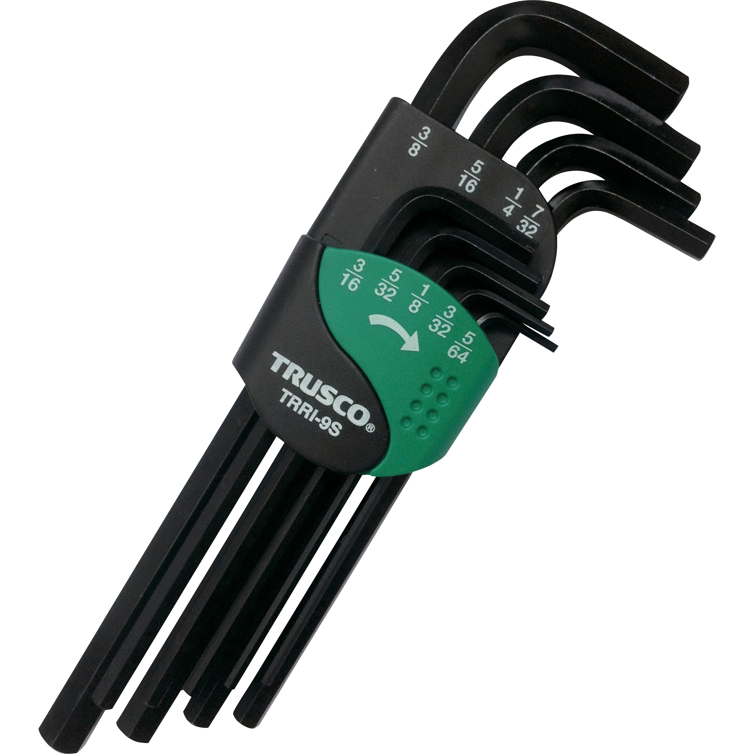 TRRI-9S 六角棒レンチセット(インチタイプ) TRUSCO L型 黒染め 【通販