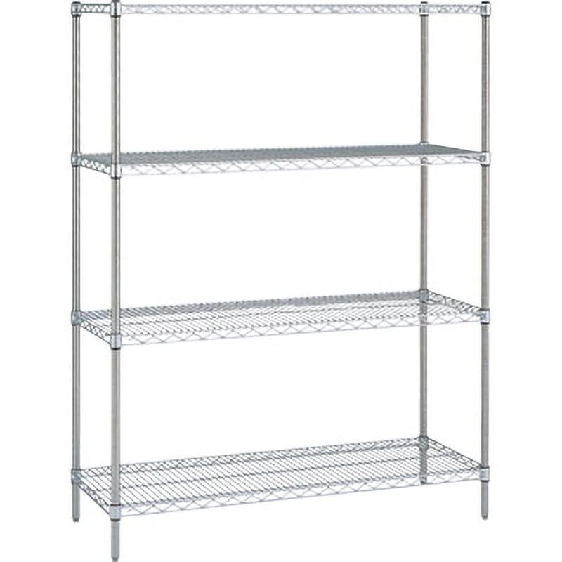 SLS910 ステンレスエレクターシェルフ ERECTA(エレクター) 奥行613mm 棚段数(段)4 間口910mm高さ1384mm