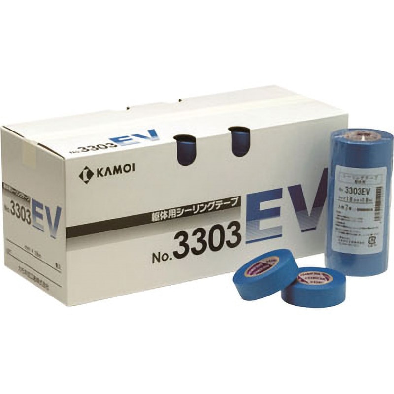 KAMOI No.3303 EVマスキングテープ 18mm70巻　2箱 3303EV マスキングテープ(躯体シーリング用) カモ井加工紙 和紙基材