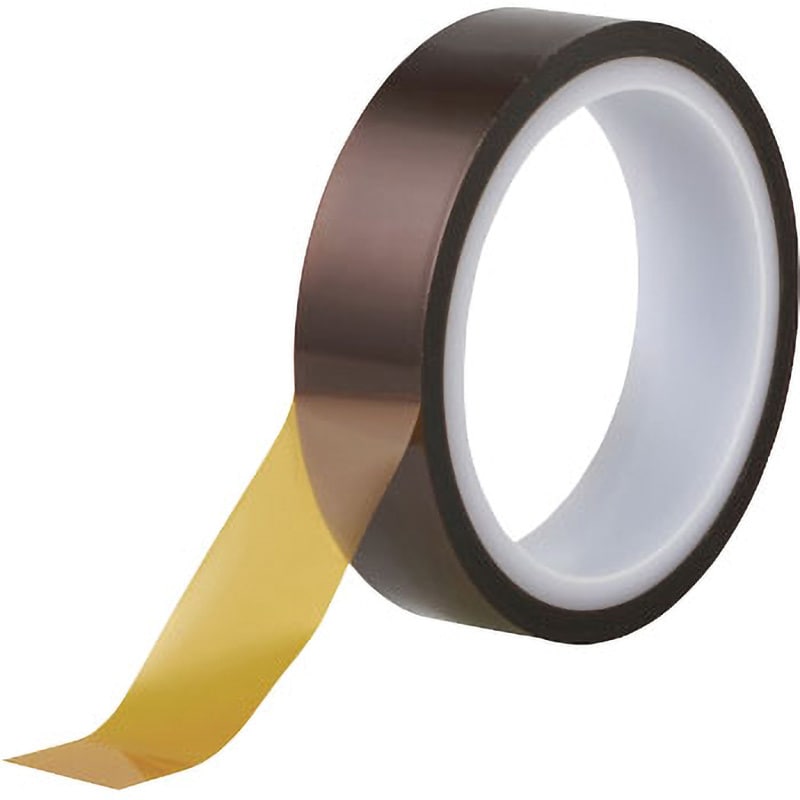 まとめ) TRUSCO ポリイミド粘着テープ 10mm×33m 茶褐色 TPFT-10-33 1巻