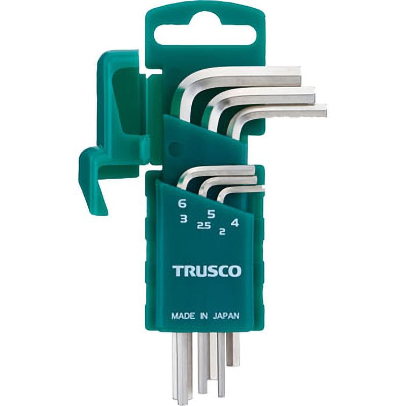 HW-TP6S 六角棒レンチ 両端いじり止め穴付 1セット(6本) TRUSCO