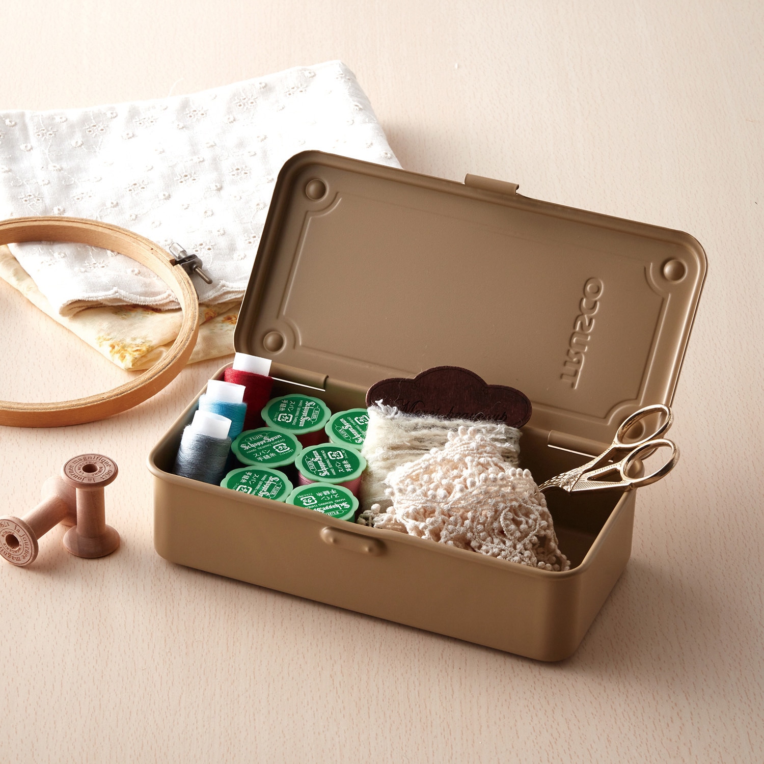 T-190MOD トランク型工具箱 203X109X56 TRUSCO スチール つや消しOD色