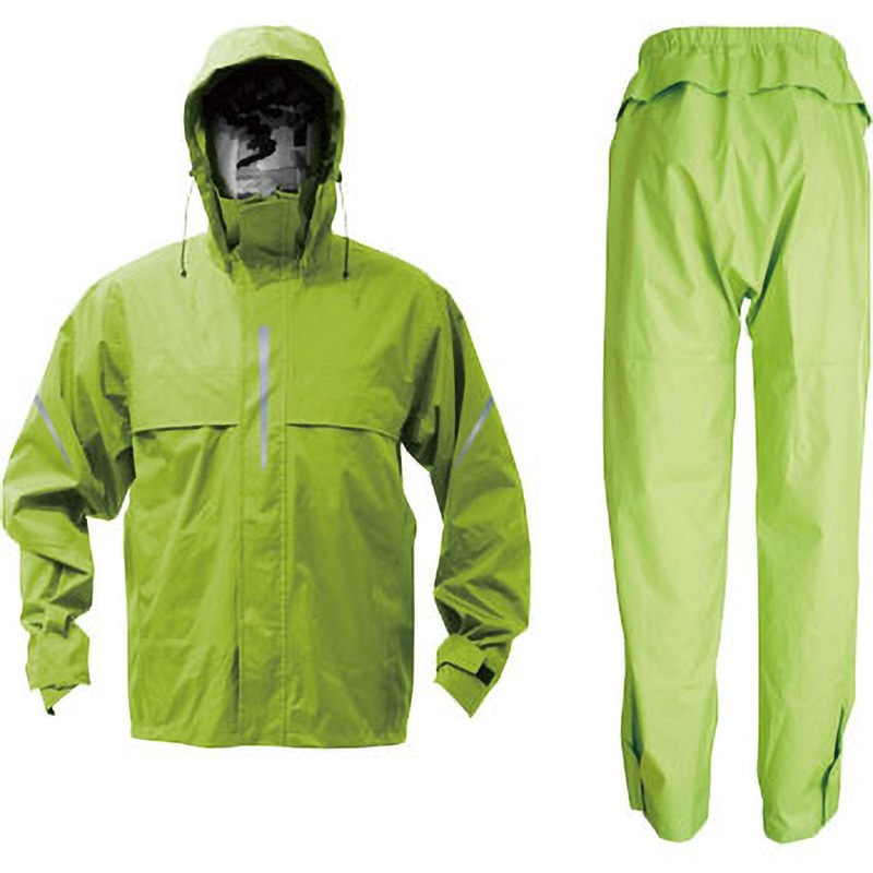 TRW360-84-L ベンチレーション(通気口)付レインスーツ TRUSCO ライム色