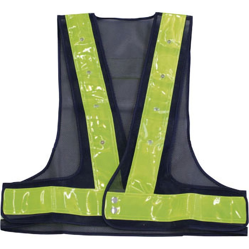 赤青交互点滅LED付安全ベスト TRUSCO ベスト型 安全ベスト 【通販