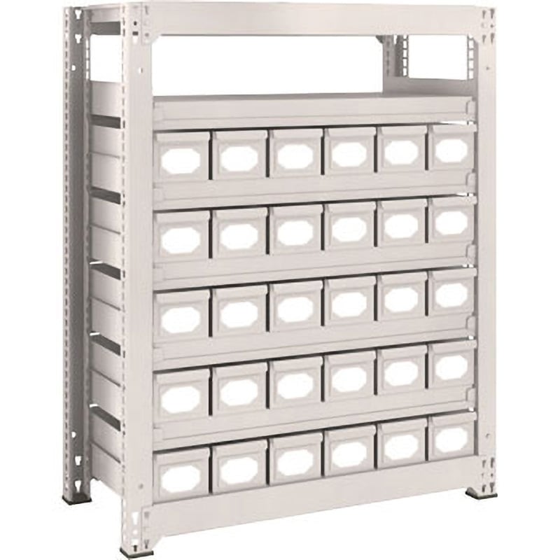 M3-6358-A30 M3型中量棚 TRUSCO グレー色 スチール 荷重2500kg 引き出し(小)30タイプ 8段 間口961mm奥行481mm高さ1811mm  M3-6358-A30