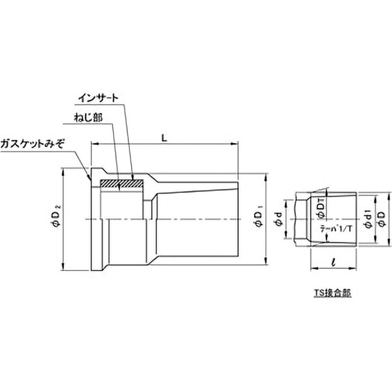 C-TSMWS16 透明TS メタル給水栓ソケット クボタケミックス(旧