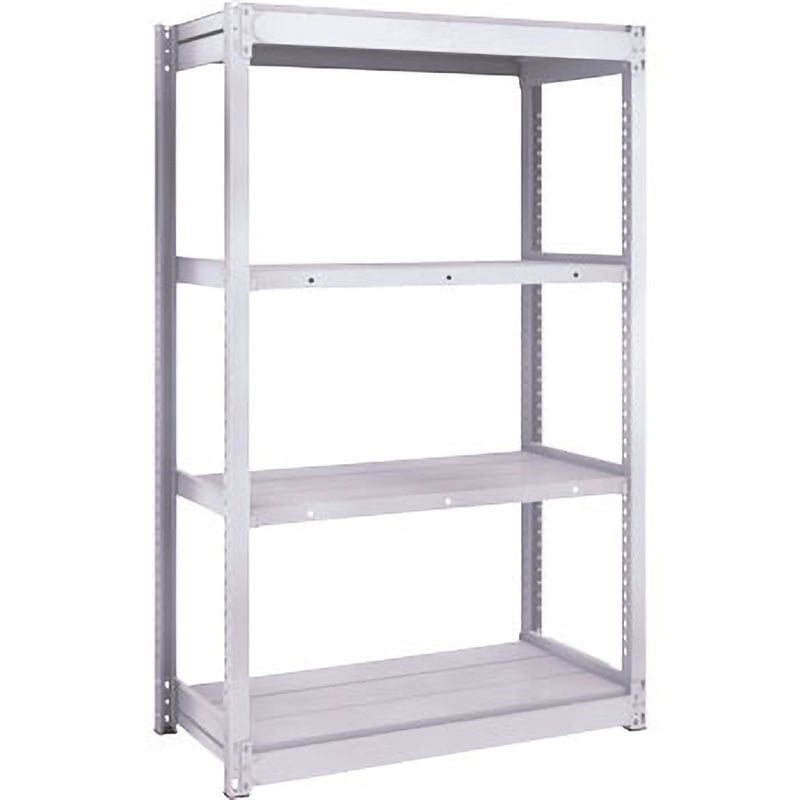 TUG200-54L-4 TUG型軽中量棚200kg単体 TRUSCO ホワイト色 スチール 荷重1500kg 高さ1500mm奥行640mm  TUG200-54L-4