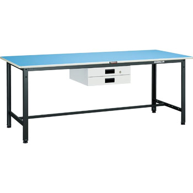 BE-1260UDK2W BE型軽量作業台 薄型2段引出付 TRUSCO 荷重250kg 間口1200mm奥行600mm高さ740mm  BE-1260UDK2W