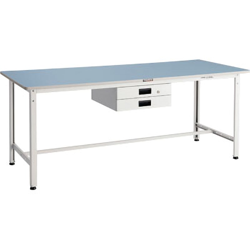 BER-1260UDK2W BER型軽量作業台 薄型2段引出付 TRUSCO 荷重250kg 間口1200mm奥行600mm高さ740mm  BER-1260UDK2W 40,287円