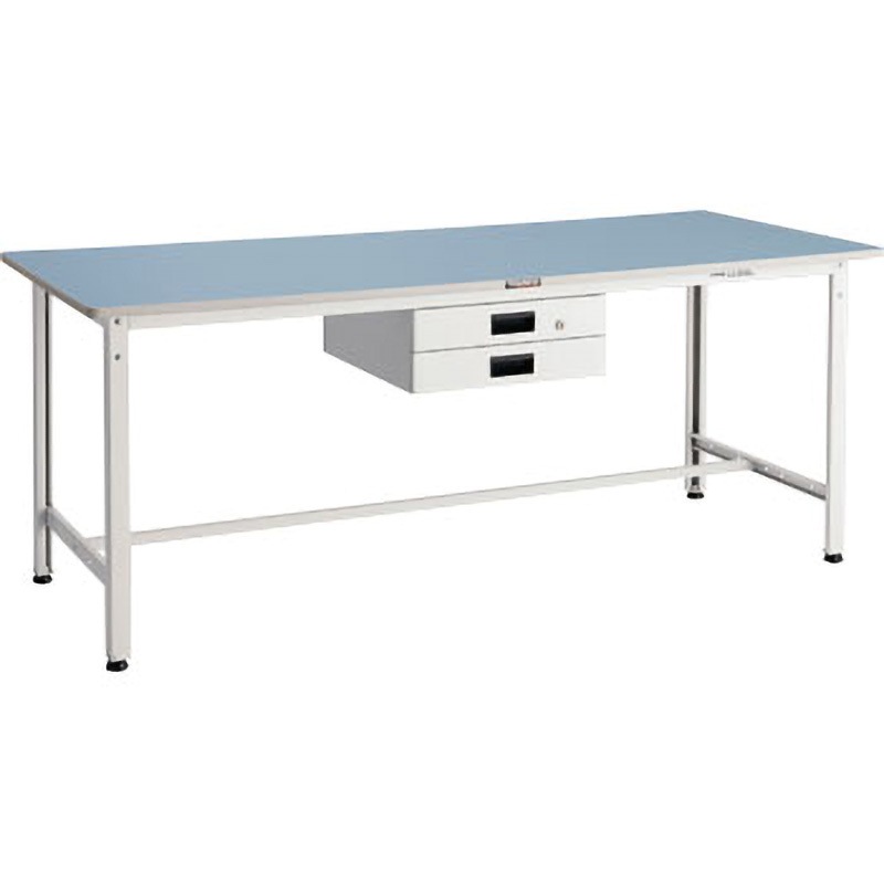 BER-1575UDK2W BER型軽量作業台 薄型2段引出付 TRUSCO 荷重250kg 間口1500mm奥行750mm高さ740mm  BER-1575UDK2W