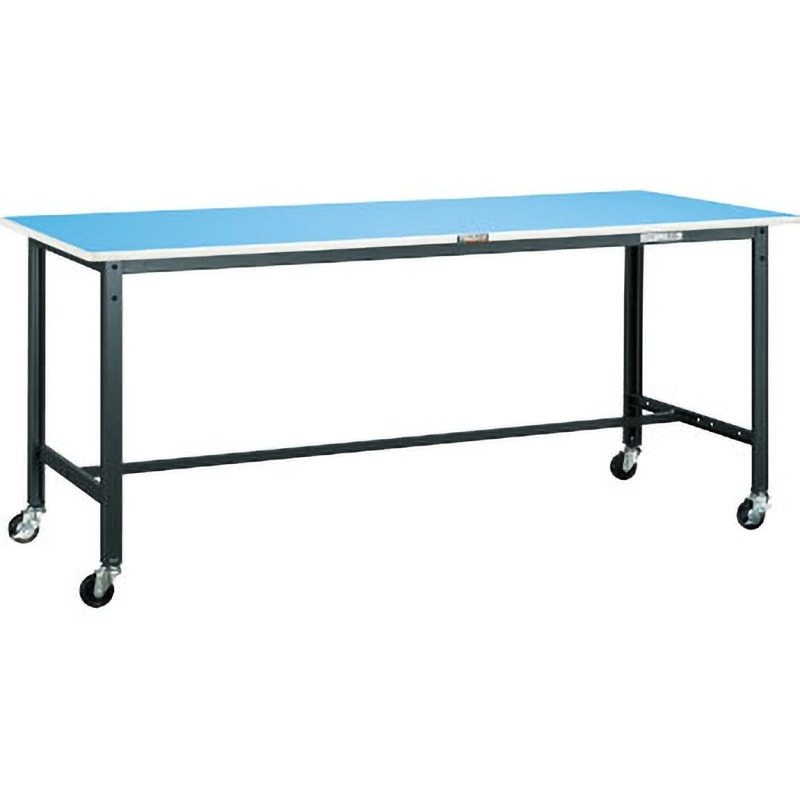 BE-1560C75W BE型軽量作業台 車輪付 TRUSCO ポリ化粧製天板 荷重125kg 間口1500mm奥行600mm高さ809mm  BE-1560C75W