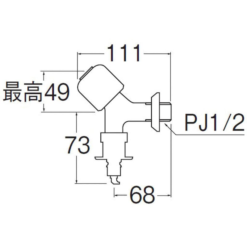 Y1431CTV-1-13 洗濯機用送り座水栓 SANEI ストッパーあり 呼び径 Y1431CTV-1-13 洗濯機用送り座水栓 SANEI ストッパーあり 呼び径