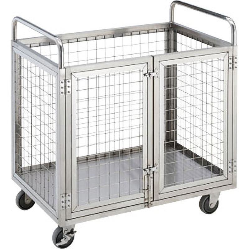 SUAD2-960 ステンレス製網台車 2ドア TRUSCO 荷重300kg 【通販モノタロウ】