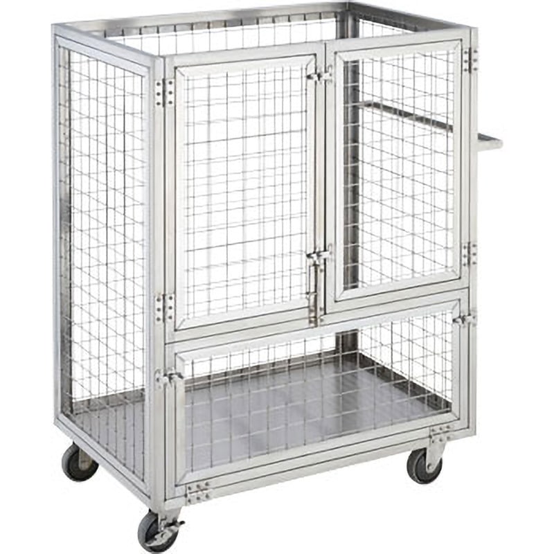 SUAD3-1275 ステンレス製網台車 3ドア 1台 TRUSCO 【通販