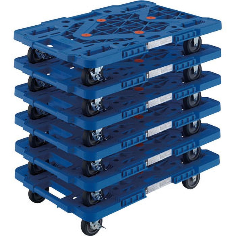 MPK-600S-B-M6 ルートバン まとめ買い TRUSCO ストッパー 自在 固定 ブルー色 荷台寸法615×415mm 1セット(6台) MPK-600S-B-M6