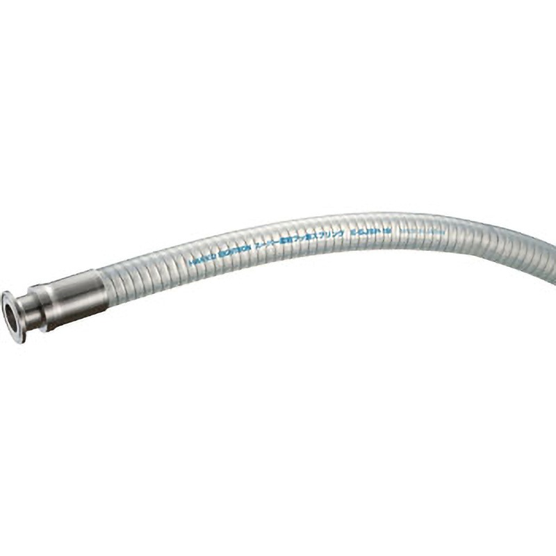 TE-SJSP-25-F1S-1 フェルールSP柔軟フッ素スプリングホース TRUSCO 透明色 内径25mm外径33mm長さ1m 1本