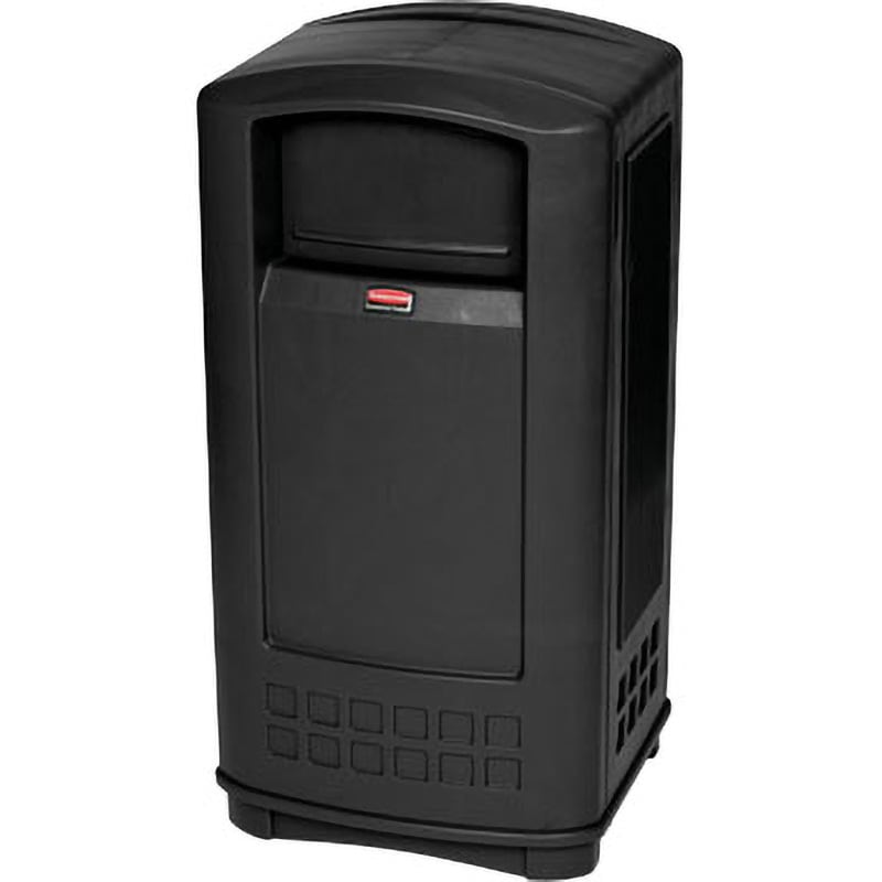 9P9007 プラザジュニアコンテナ ラバーメイド 容量132.5L ポリエチレン プッシュ式 ブラック色   9P9007