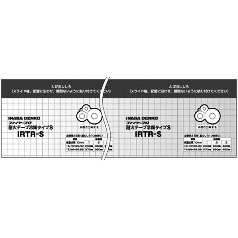 IRTR-S 耐火テープ冷媒タイプ 因幡電工 1巻 IRTR-S
