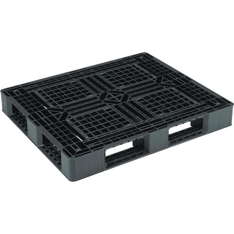 JL-D4-1210G 輸出用ワンウェイパレット 岐阜プラスチック工業(RISU/リス) 片面四方差し ブラック色 幅260mm奥行1000mm 1枚 JL-D4-1210G