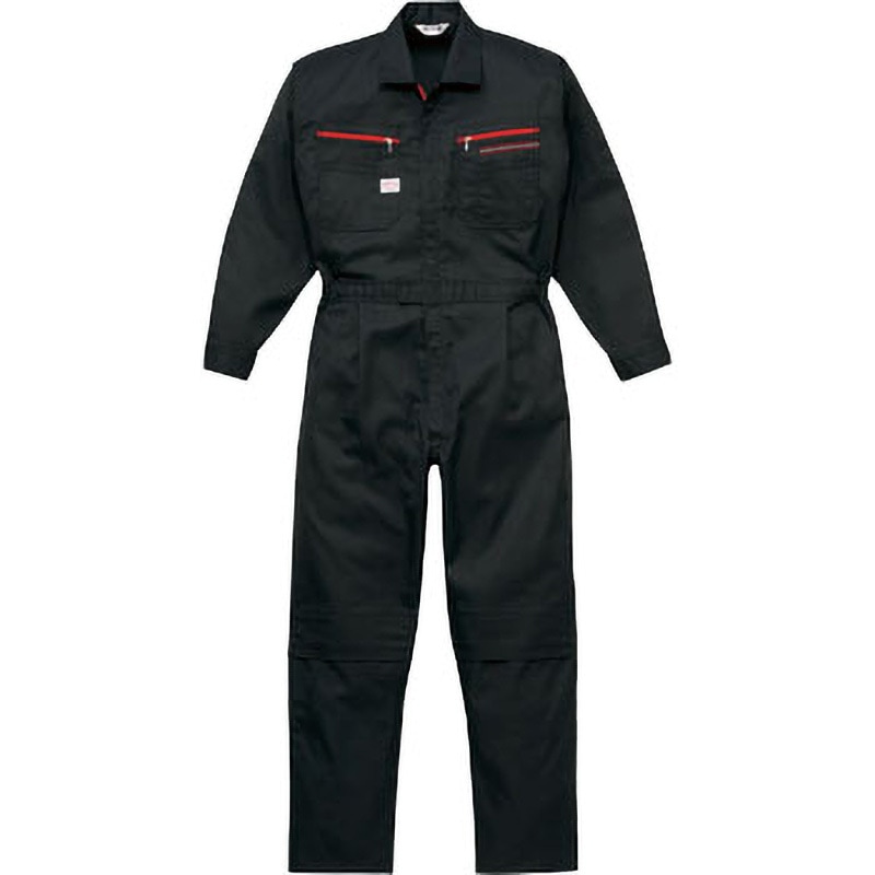 1280-BC-5L ツナギ服 AUTO-BI(山田辰) 帯電防止 長袖 ブラック色   1280-BC-5L