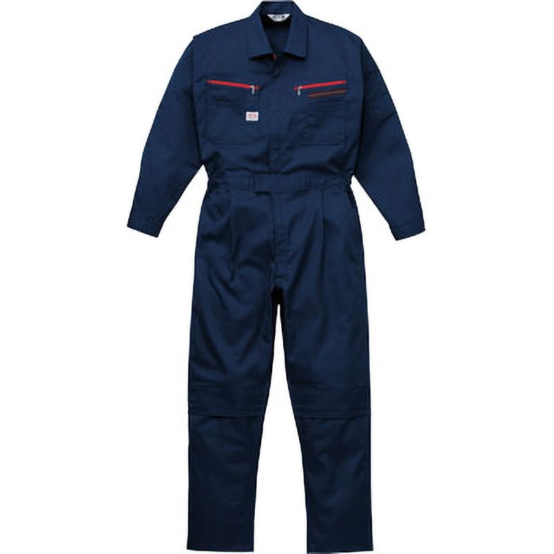 1280-NB-L ツナギ服 AUTO-BI(山田辰) 帯電防止 長袖 ネイビーブルー色   1280-NB-L 8,235円