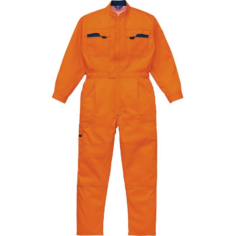 40000-OR-LL スリードラゴン ツヅキ服 AUTO-BI(山田辰) 帯電防止 長袖 オレンジ色   40000-OR-LL