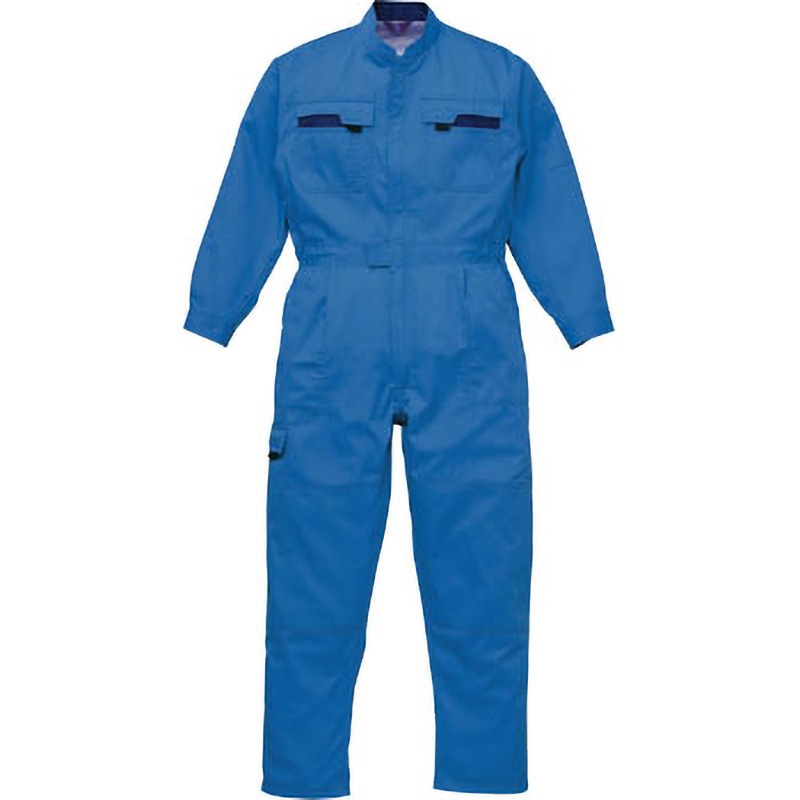 40000-SB-3L スリードラゴン ツヅキ服 AUTO-BI(山田辰) 帯電防止 長袖 スカイブルー色 着丈49cm袖丈62cm  40000-SB-3L