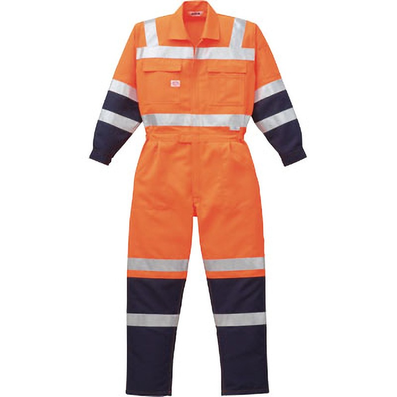 7620-OR-M 高視認ツナギ服 AUTO-BI(山田辰) サイズM  7620-OR-M