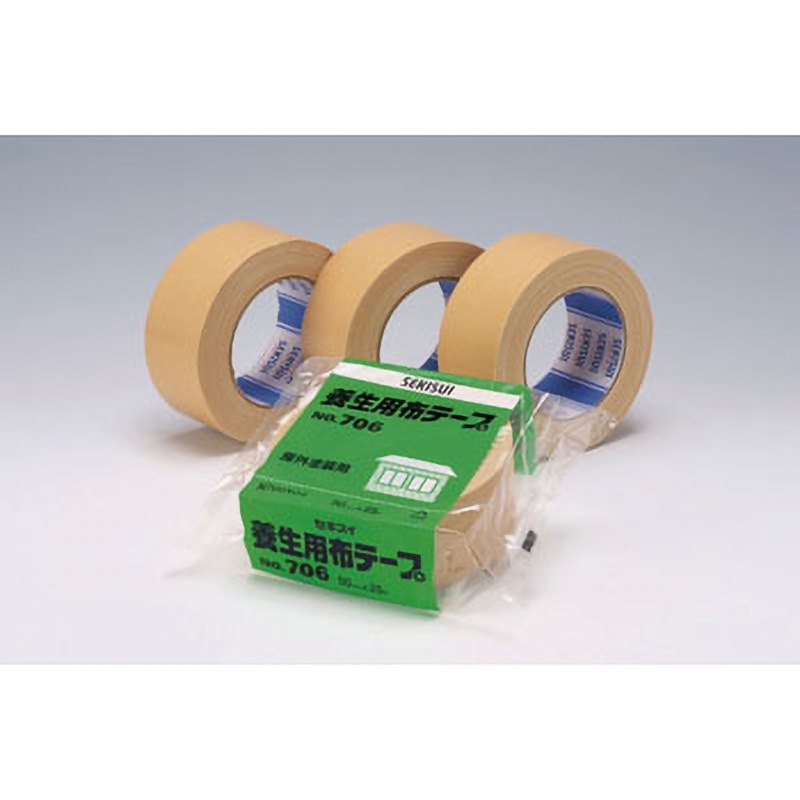 N706X06 養生用布テープ セキスイ スフ布基材 茶色 テープ幅75mm