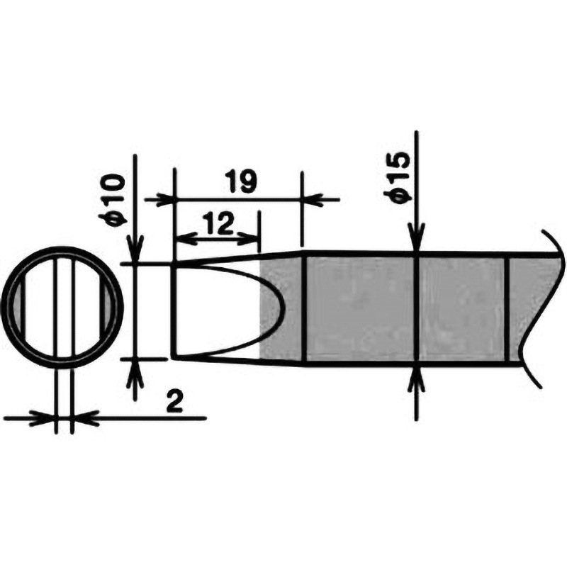 RX-89HRT-10D 替こて先 RX-892AS用 10D 1本 goot(太洋電機産業) 【通販モノタロウ】