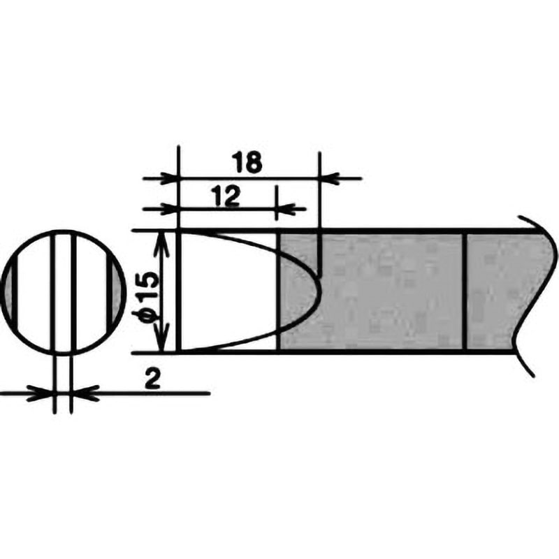 RX-89HRT-15D 替こて先 RX-892AS用 15D 1本 goot(太洋電機産業) 【通販モノタロウ】