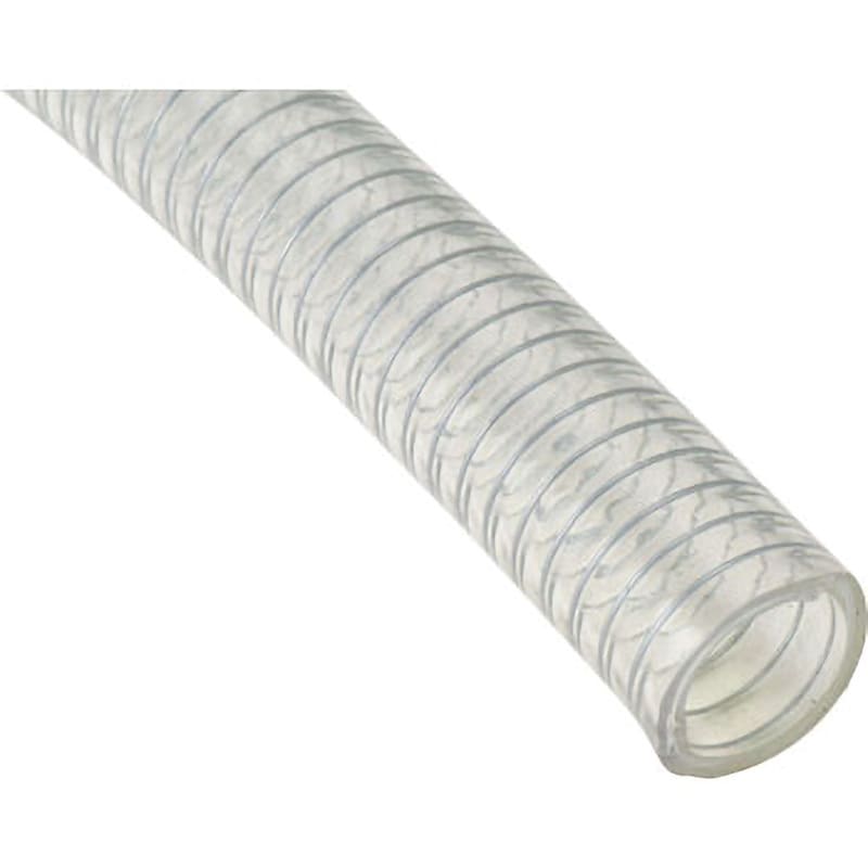 25mmx10m スプリングホース モノタロウ 透明性 PVC/鉄 内径25mm