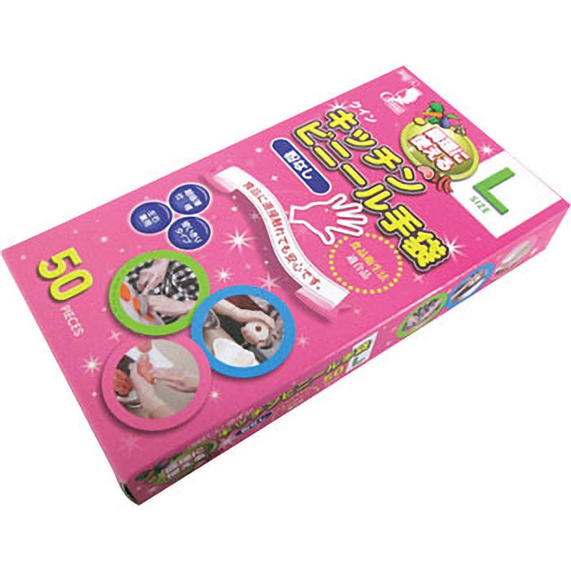 D031-L クインキッチンビニール手袋 1個(50枚) 宇都宮製作 D031-L クインキッチンビニール手袋 1個(50枚) 宇都宮製作