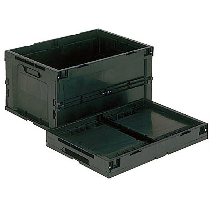 CB-S76A 折りたたみコンテナー CB-S76A 岐阜プラスチック工業(RISU/リス) 容量75L ブラック色 外寸(幅×奥行×高さ)650×440×327mm 1セット(5個)