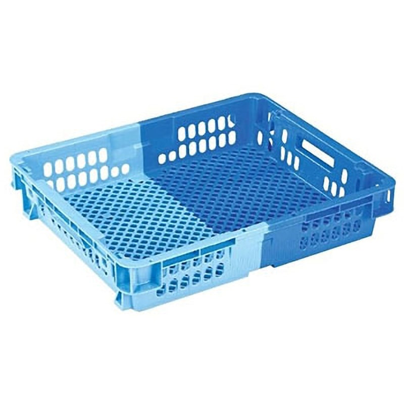 NF-M26C浅 食品用コンテナー NF-M26C浅 岐阜プラスチック工業(RISU/リス) ダークブルー/ブルー色 外寸(幅×奥行×高さ)557×459×108mm 1セット(10個)