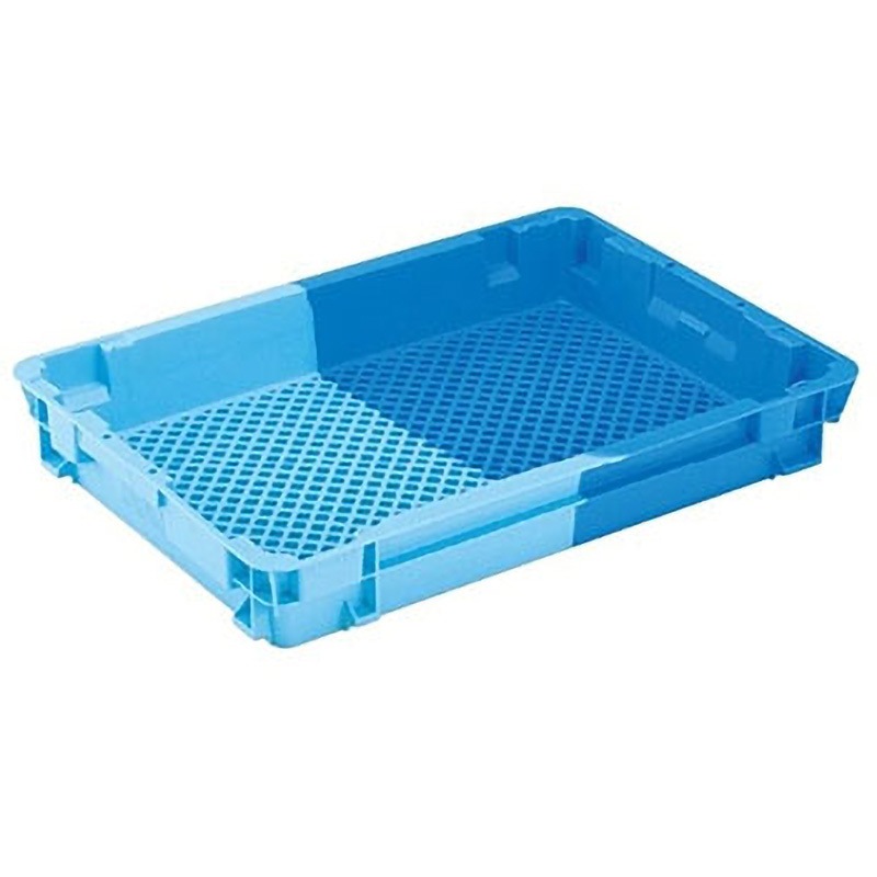 NF-M17 食品用コンテナー NF-M17 岐阜プラスチック工業(RISU/リス) ダークブルー/ブルー色 外寸(幅×奥行×高さ)611×431×92mm 1セット(5個)