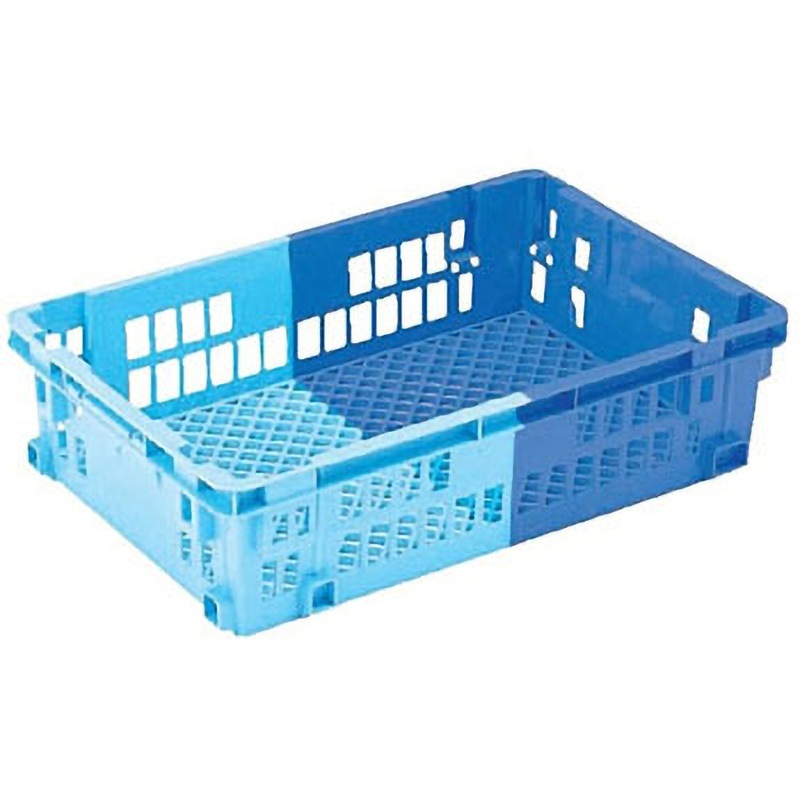 NF-M43 食品用コンテナー NF-M43 岐阜プラスチック工業(RISU/リス) ダークブルー/ブルー色 外寸(幅×奥行×高さ)716×461×179mm 1セット(5個)