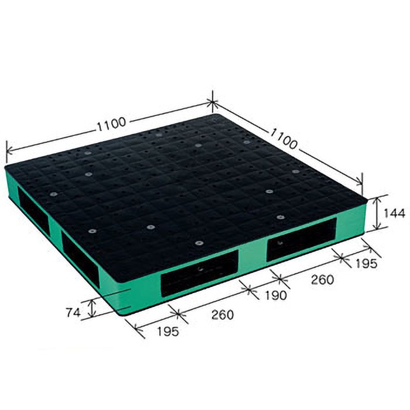 HB-R4・1111SC ブラック/ライトグリーン リスパレット HB-R4・1111SC ブラック/ライトグリーン 1個 岐阜プラスチック工業(RISU/リス) 【通販モノタロウ】