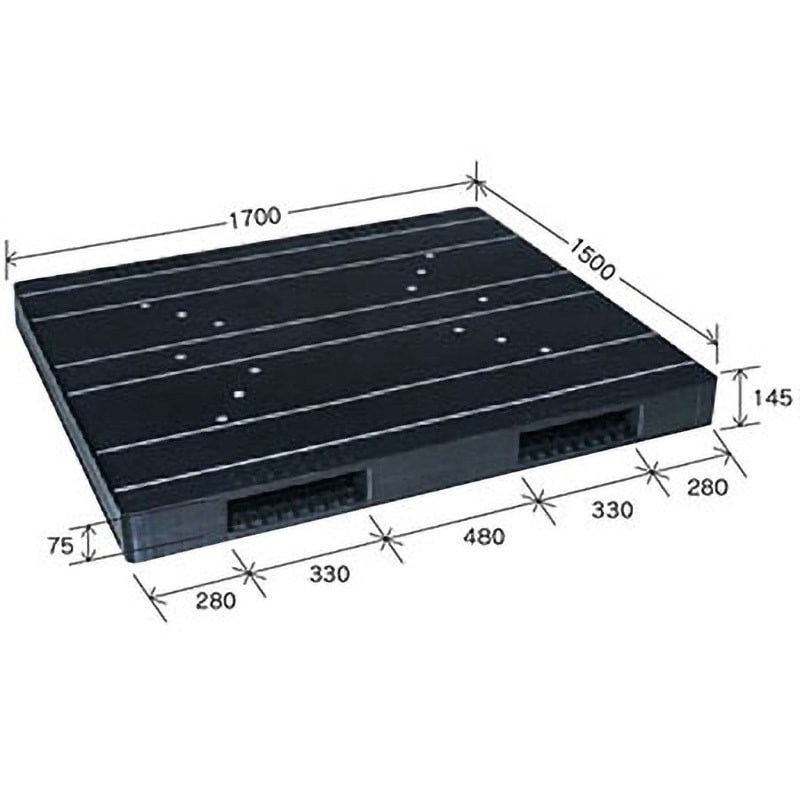 JCK-R2・150170 リスパレット JCK-R2・150170 岐阜プラスチック工業(RISU/リス) ブラック色