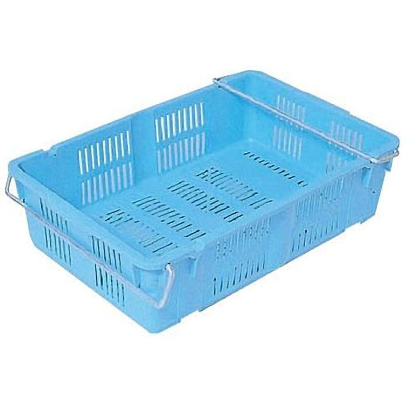 No．4001 金具付 プラスケットNo．4001. 金具付 岐阜プラスチック工業(RISU/リス) 容量37L メッシュ ブルー色 外寸(幅×奥行×高さ)660×445×171mm 1セット(10個)