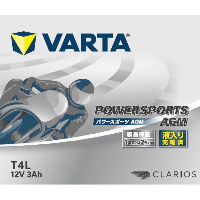 T4L VARTA 二輪用バッテリー 1個 VARTA(バルタ) 【通販サイトMonotaRO】