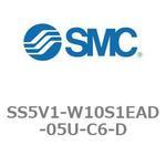 5ポートソレノイドバルブ用マニホールドベース SV1000シリーズ SS5V1-W10S1EAD SMC