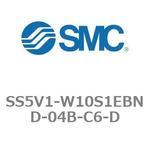 5ポートソレノイドバルブ用マニホールドベース SV1000シリーズ SS5V1-W10S1EBND SMC