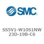 SS5V1-W10S1NW23D-19B-C6 5ポートソレノイドバルブ用マニホールドベース SV1000シリーズ SS5V1-W10S1NW23D SMC