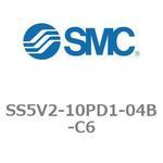 5ポートソレノイドバルブ用マニホールドベース SV2000シリーズ SS5V2-10PD1 SMC